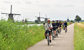 Fahrradfahrer in Holland